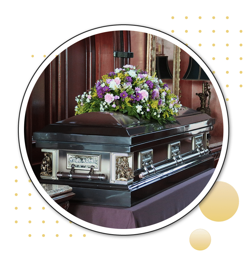 family near casket