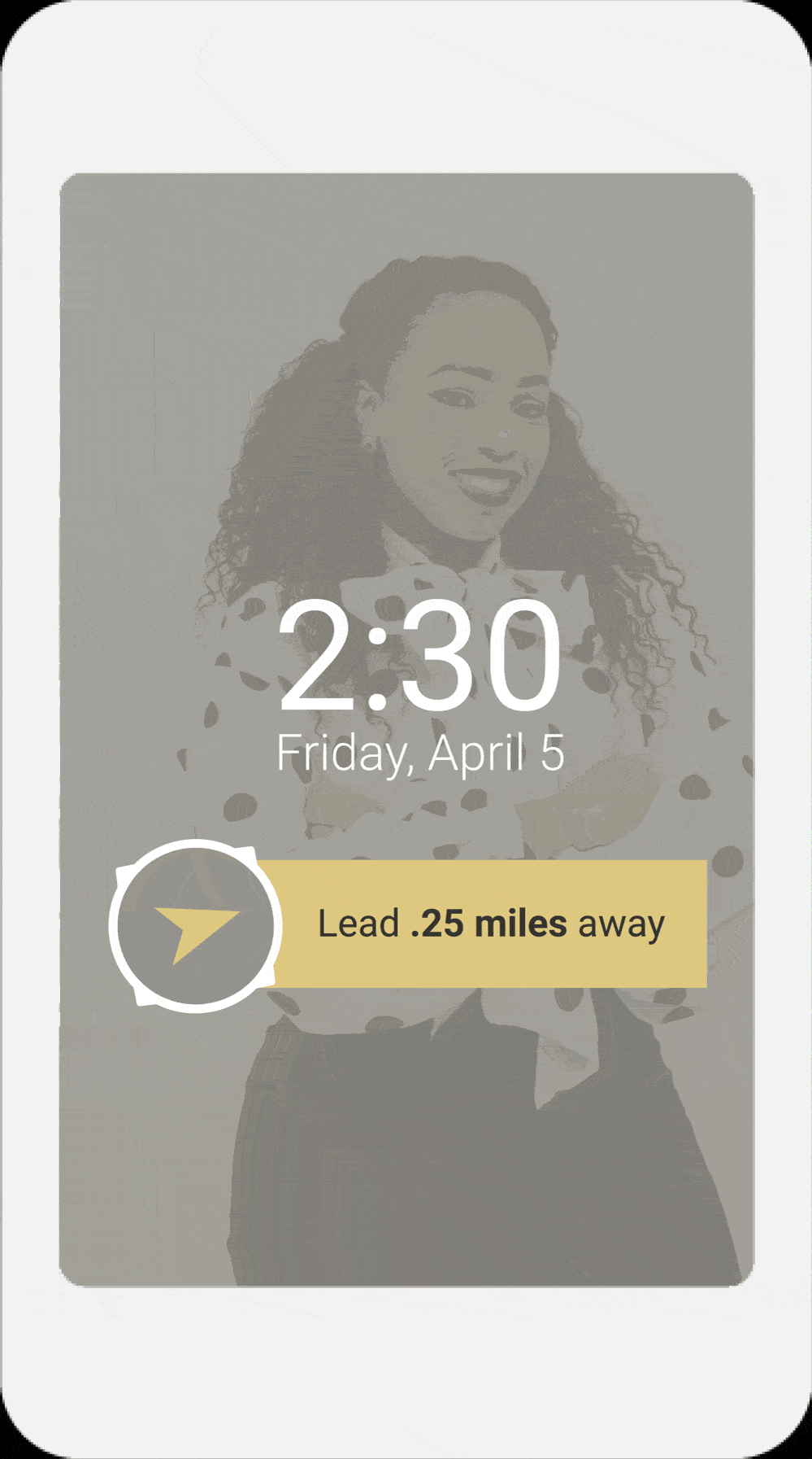 an example of our leads on a phone